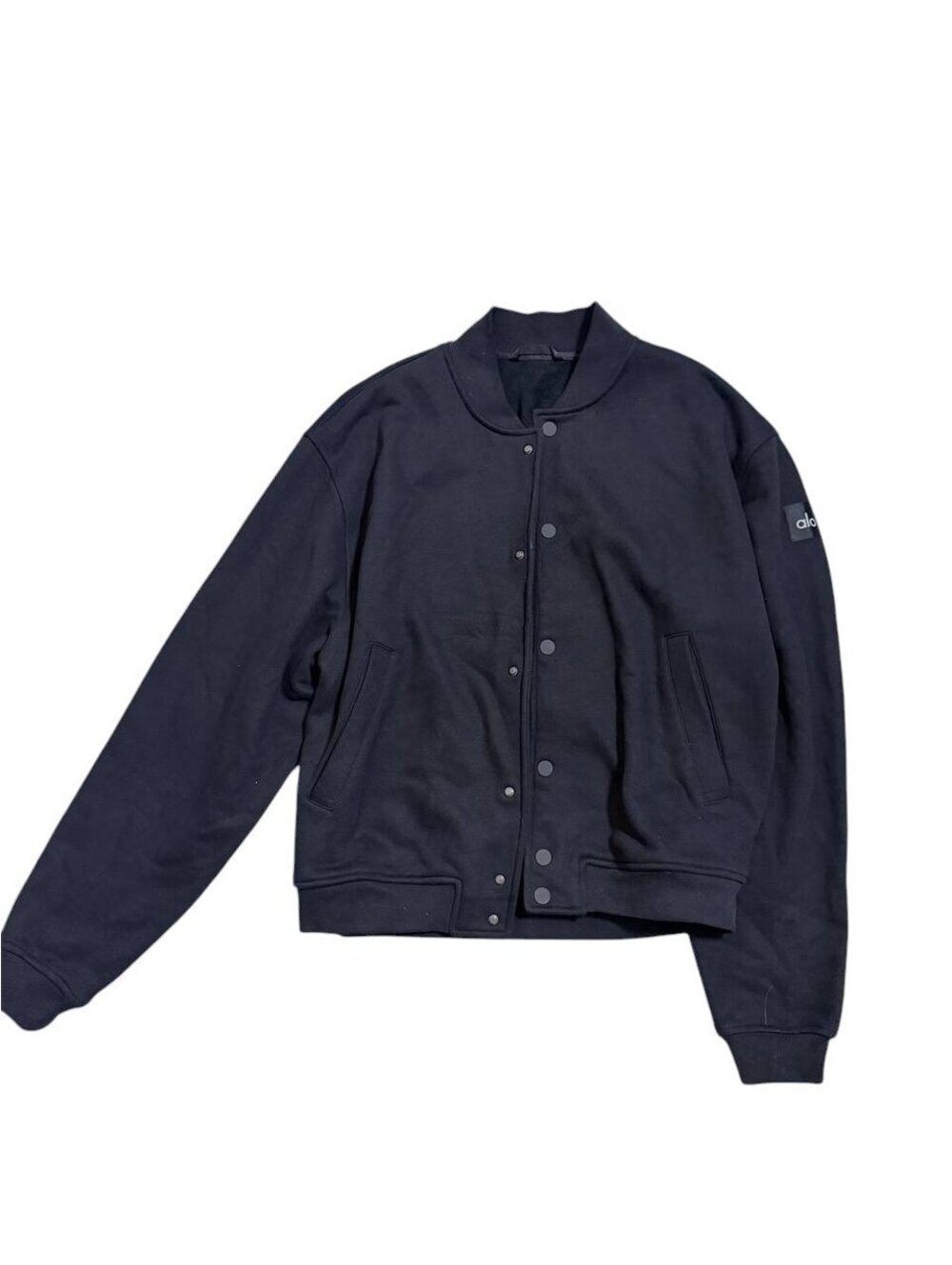 Alo Yoga Cropped Snap Front Bomber Jacket Mens